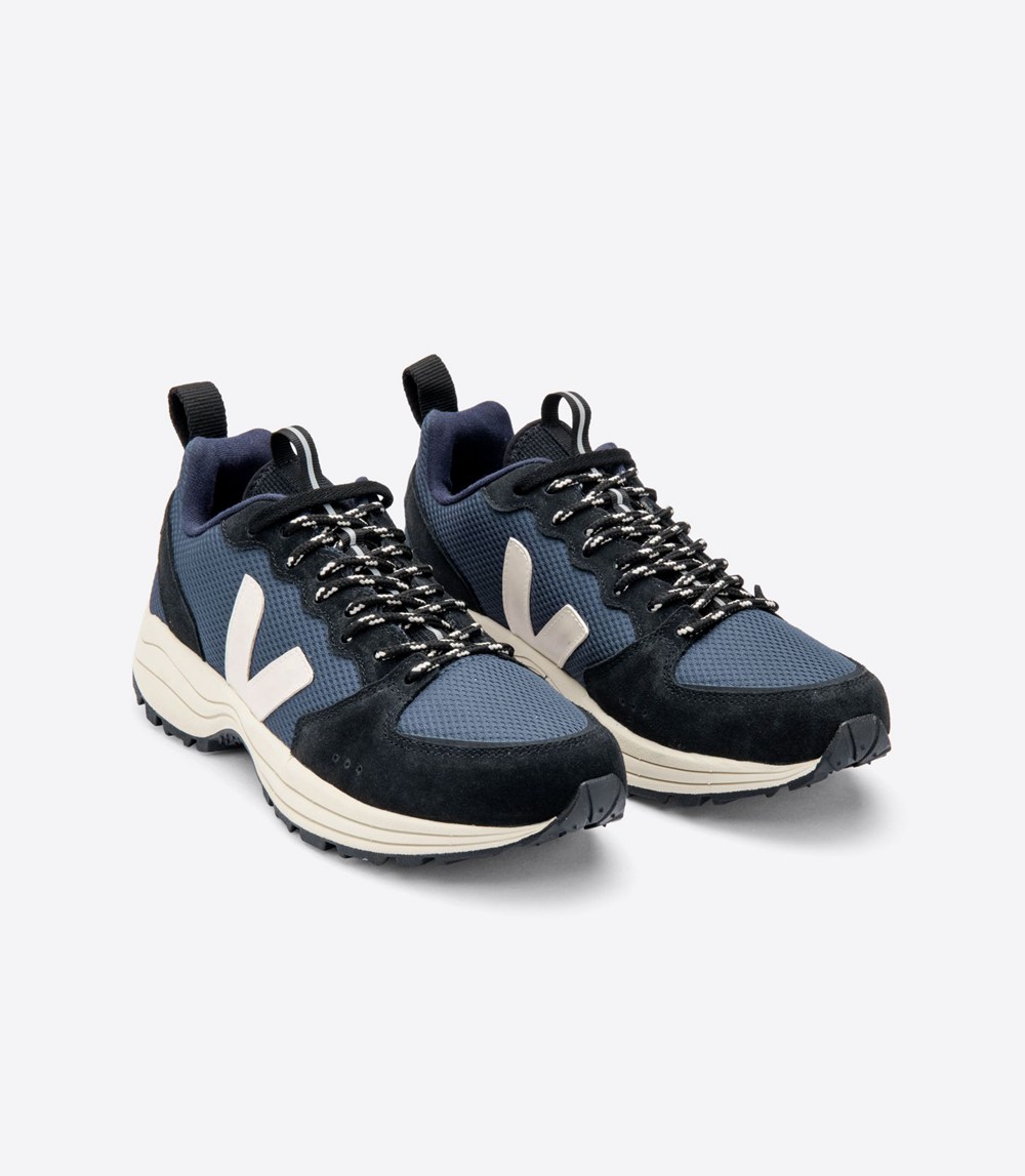 Veja Trainers Mens Black - Venturi Alveomesh Nautico Pierre - WSOQ-62104